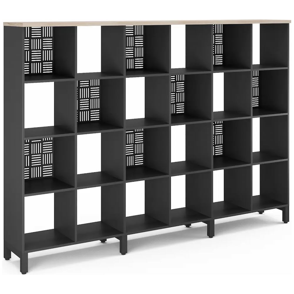 Стеллажная система SQ-4X6 black/natural Kobor 220443