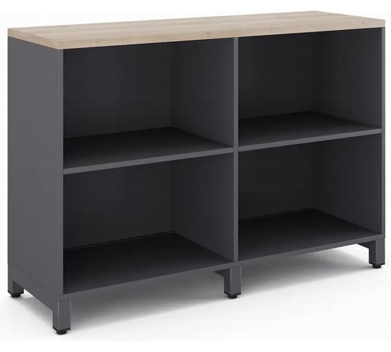 Изображение товара Шкаф открытый Kobor HO/2-120/40/M graphite/natural 220795