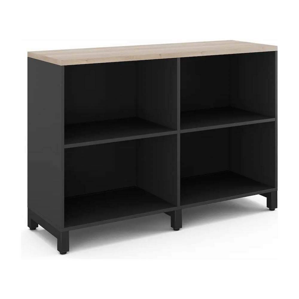 Шкаф открытый Kobor HO/2-120/40/M black/natural 220769