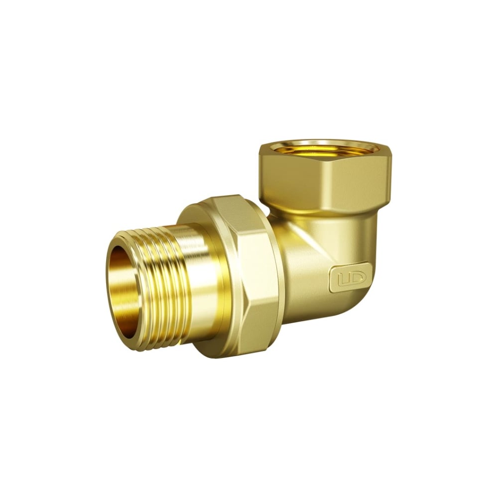 Сгон разъемный угловой (американка) LD PRIDE DN20 (3/4") ВР/НР латунь с биркой LD.65.541.20
