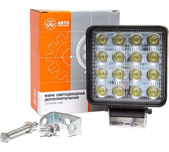 Изображение товара Фара рабочего света АВТОЭЛЕКТРИКА LED квадратная, 12/24В 09.1887