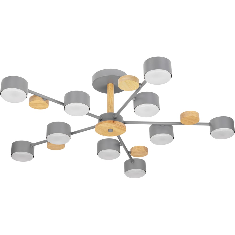 Изображение товара Люстра потолочная RITTER AGIO, 800x175мм, 10хGX53, металл/дерево, серый/дерево, 51472 9
