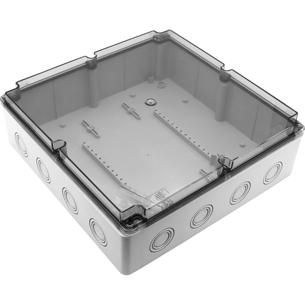 Изображение товара Коробка распределительная пластиковая Mete Enerji 290x290x90, прозрачная крышка, IP67 40207007 Изображение товара Коробка распределительная пластиковая Mete Enerji 290x290x90, прозрачная крышка, IP67 40207007