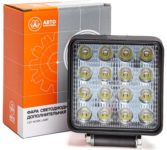 Изображение товара Фара рабочего света АВТОЭЛЕКТРИКА LED квадратная, 12/24В 09.1886