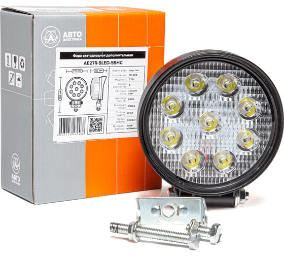 Изображение товара Фара рабочего света Автоэлектрика LED круглая, направленный (дальний) свет 09.1879