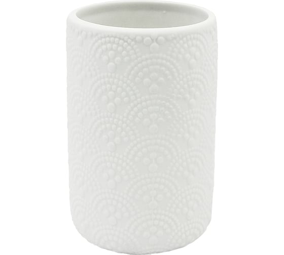 Изображение товара Стакан для зубных щеток Bath Plus 7.6х11см NUOVO белый W-CE1564A-TB