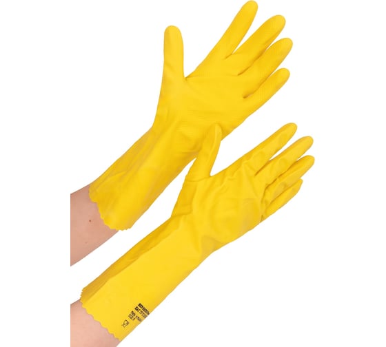 Изображение товара Перчатки резиновые Ben Fatto Protection Profi M, желтые 31973
