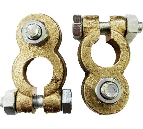 Изображение товара Универсальные клеммы Дали-Авто АКБ пара 260 гр. латунные болт сверху DA-02991