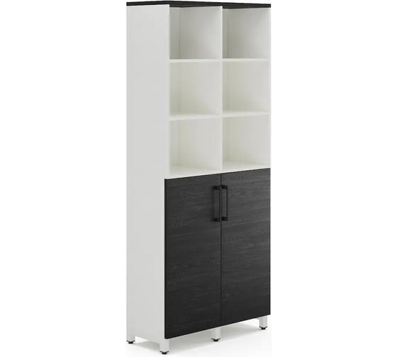 Изображение товара Шкаф распашной Kobor HR/3/3-90/60/M white/wood 222011
