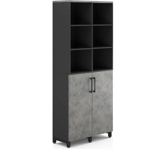 Изображение товара Шкаф распашной Kobor HR/3/3-90/60/M black/chicago 221993