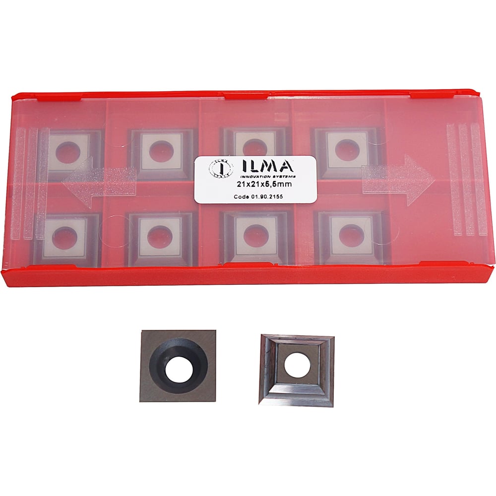 Нож сменный квадратный твердосплавный ILMA 21x21x5,5 40º HW (упаковка 10шт) 01.90.2155-10