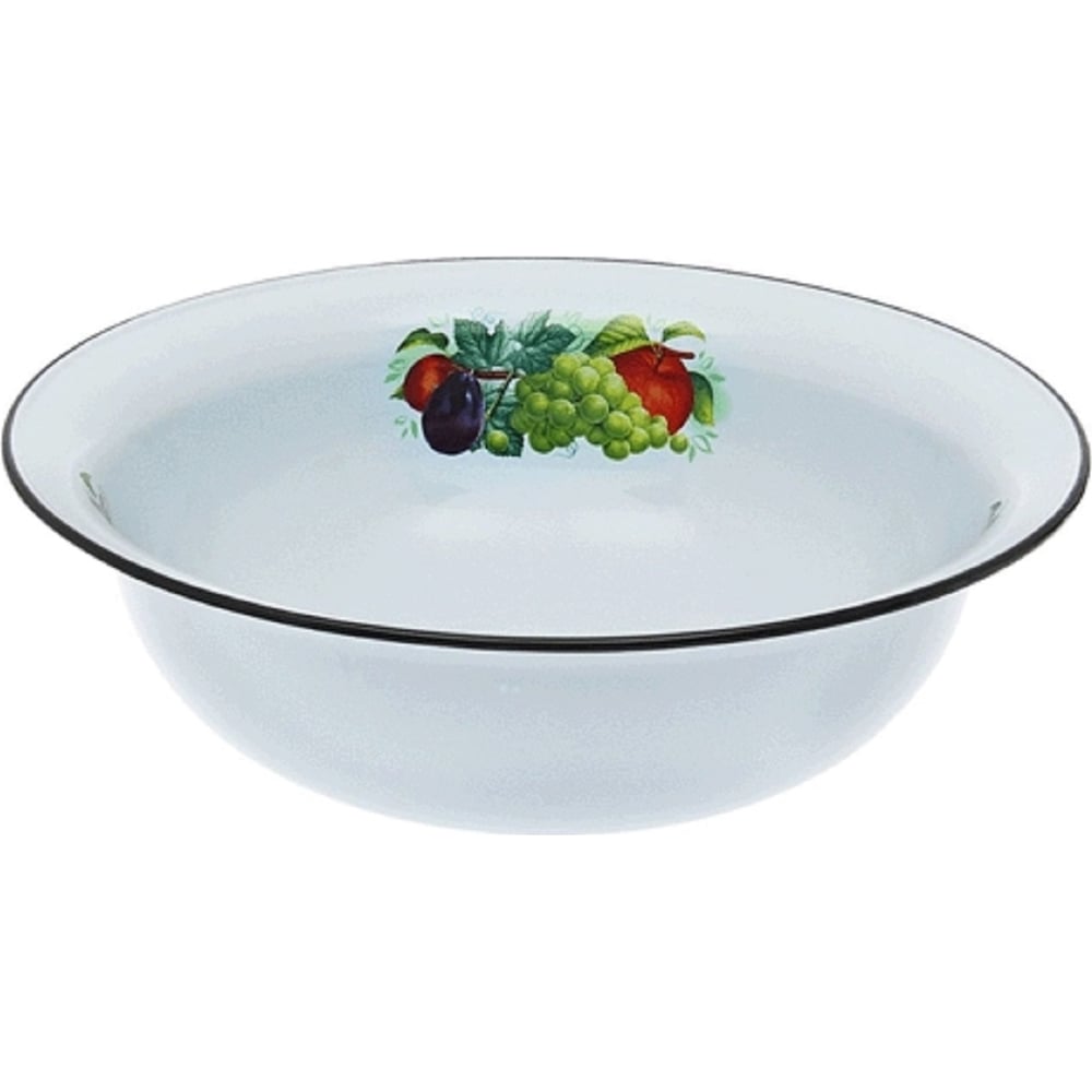 Изображение товара Таз эмаль 1.6 л круглый белый Сибирские товары Дар лета