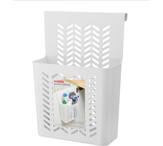 Изображение товара Подвесная корзина Econova 240х120х340 мм, белый 433227616