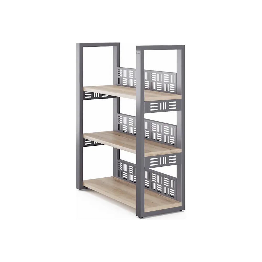 Изображение товара Стеллаж открытый Kobor SО3-140/36 graphite/natural 220144 Изображение товара Стеллаж открытый Kobor SО3-140/36 graphite/natural 220144