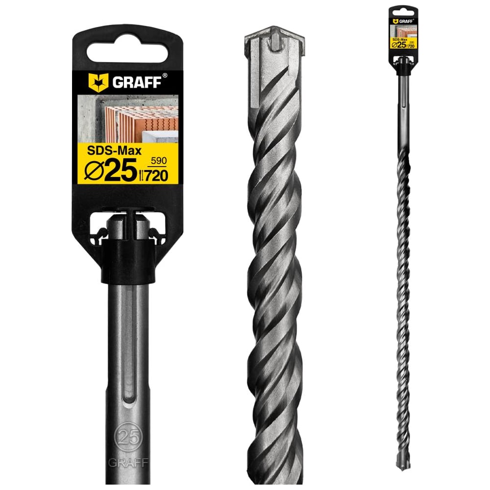Сверло по бетону GRAFF 25х590х720 SDS-max 6425720