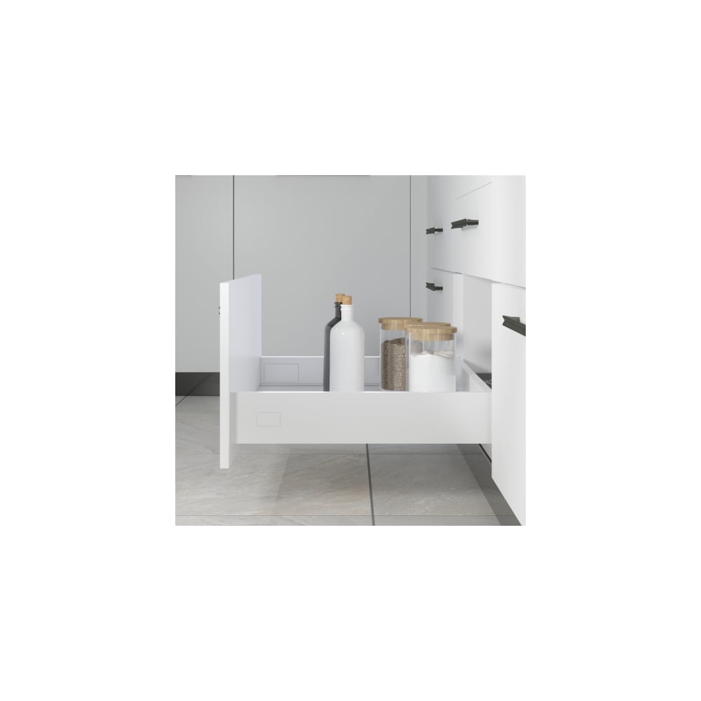 Комплект ящика MAKMART Некст/Next 3D_M Soft H=95, L=300, отделка белая M-NXT.KMD.300.WH