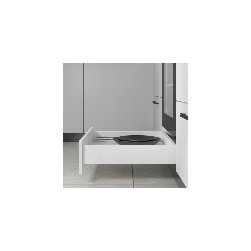 Комплект ящика MAKMART Некст/Next 3D_N Push H=80, L=450, отделка белая M-NXT.KNP.450.WH