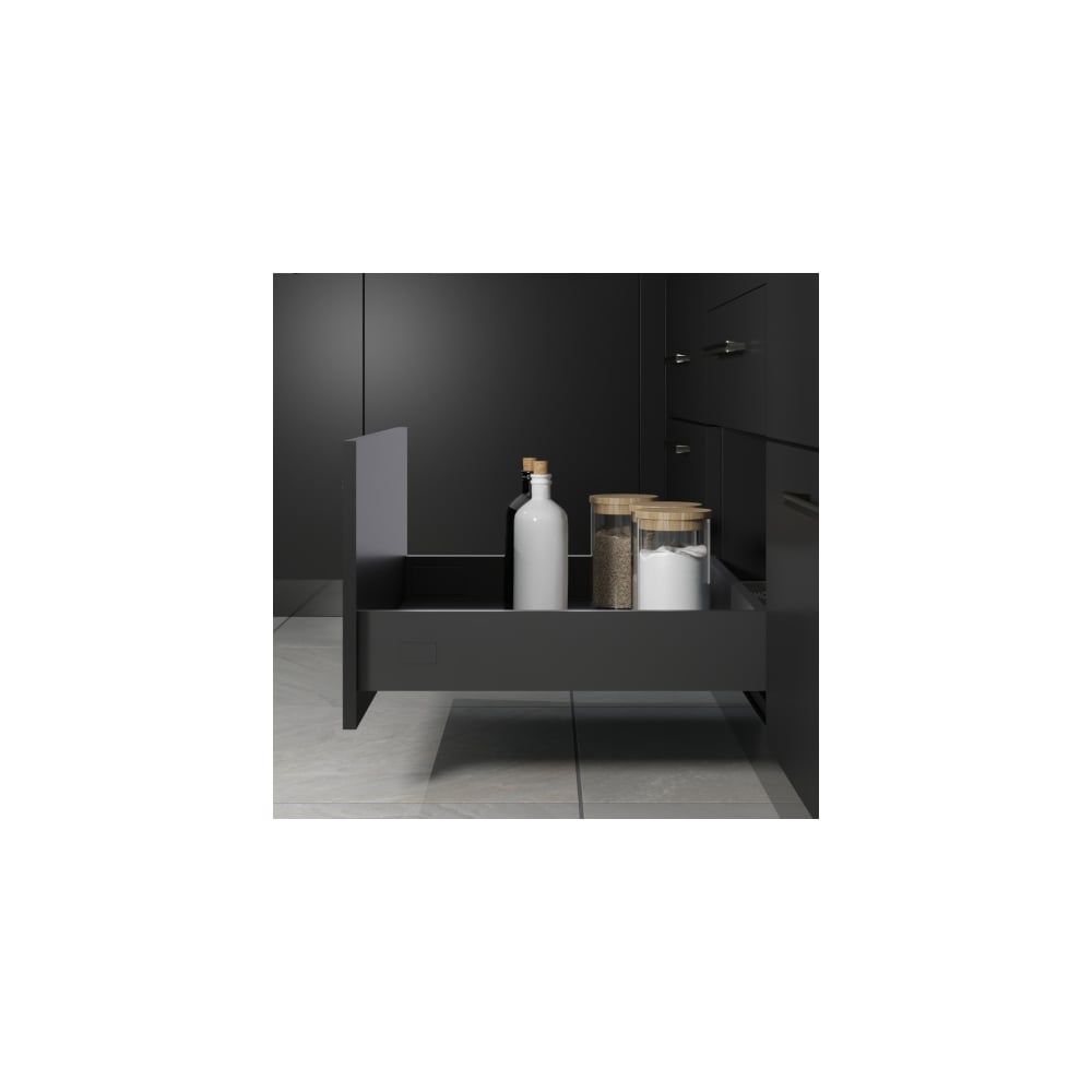 Комплект ящика MAKMART Некст/Next 3D_M Soft H=95, L=300, отделка орион серый M-NXT.KMD.300.OG