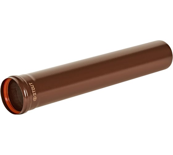 Изображение товара Удлинитель дымохода традиционный STOUT  D80(п-м), L500, коричневый SCR-0080-700500 PEE9H4MMBMJ12R