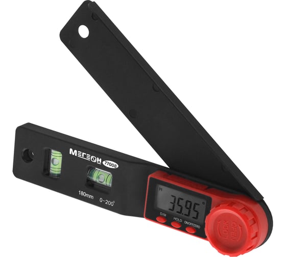 Изображение товара Цифровой угломер с пузырьковым уровнем МЕГЕОН 77008 к0000033686