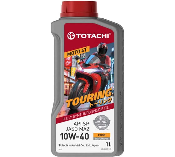 Изображение товара Моторное масло Totachi Moto 4T Touring Fully Synthetic 10W-40 API SP, JASO MA2 1л E8501