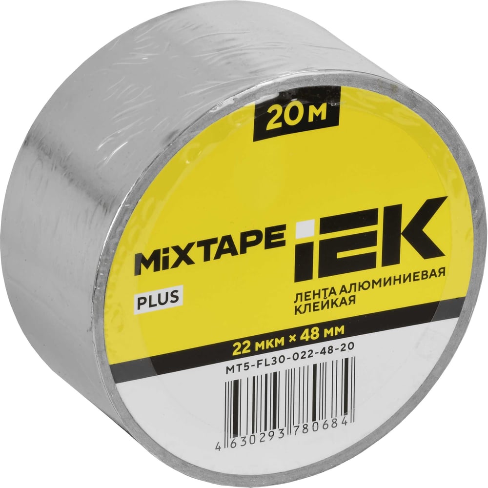 Изображение товара Лента алюминиевая клеящая IEK MIXTAPE PLUS 48 мм х 20 м, 22 мкм Изображение товара Лента алюминиевая клеящая IEK MIXTAPE PLUS 48 мм х 20 м, 22 мкм
