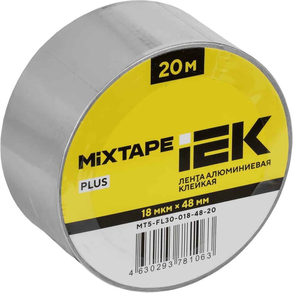 Изображение товара Лента алюминиевая клейкая IEK MIXTAPE PLUS 18мкм 48ммх20м MT5-FL30-018-48-20 Изображение товара Лента алюминиевая клейкая IEK MIXTAPE PLUS 18мкм 48ммх20м MT5-FL30-018-48-20