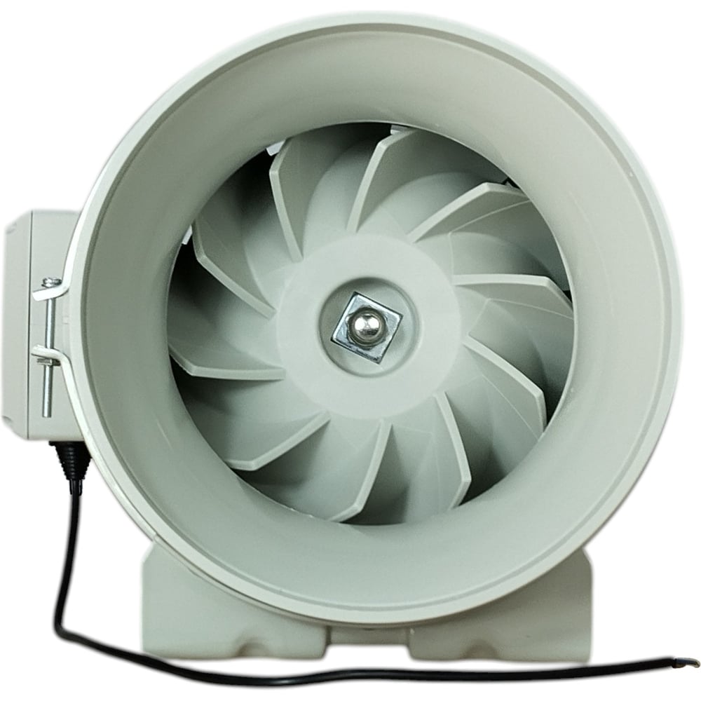 Изображение товара Канальный вентилятор TECHNO HF-250P, 2-х скоростной, D250мм, 1064/1405м3/час, 371/488Па, пластик, провод 0.6м, 225Вт, 230В 707250