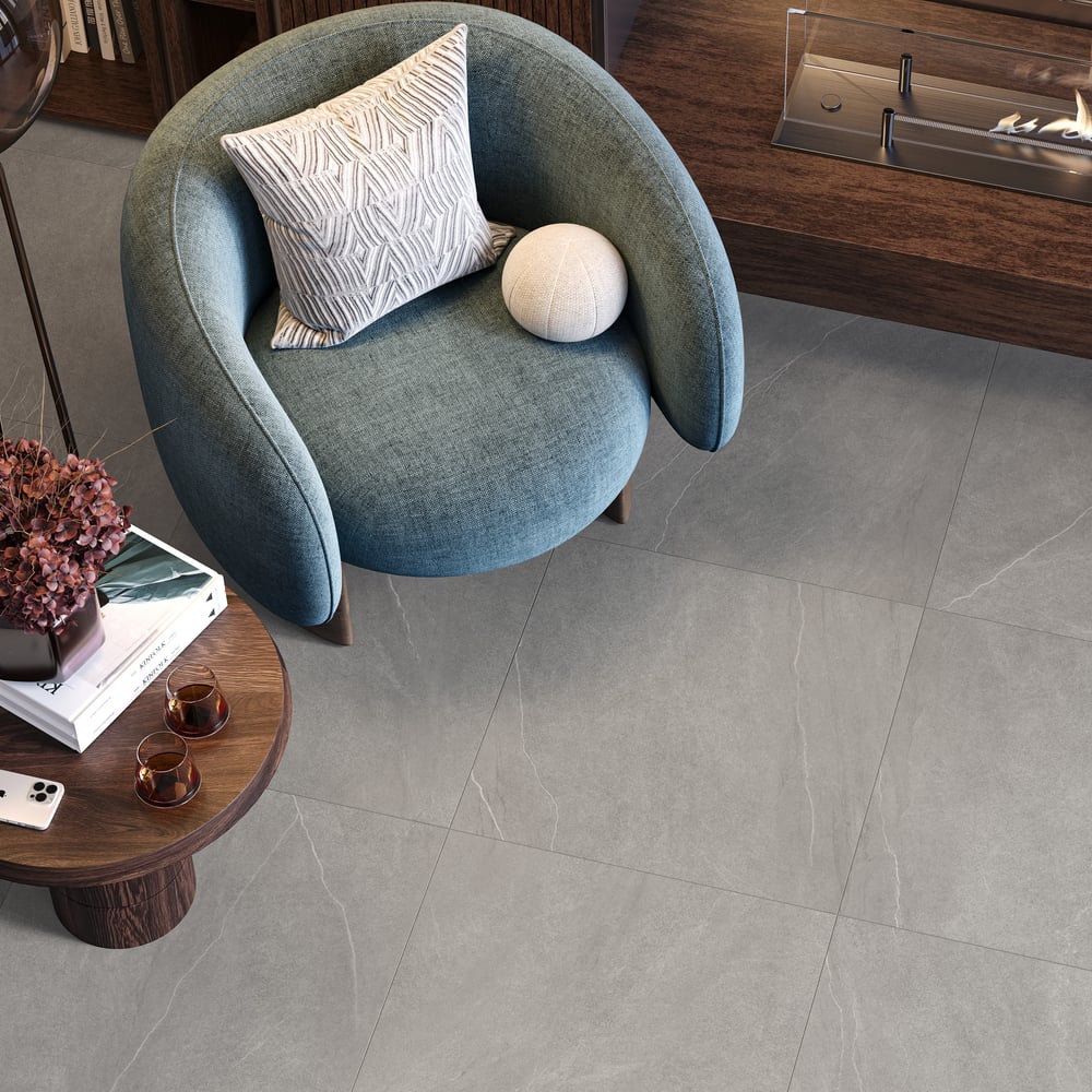 Изображение товара Керамогранит AlmaCeramica Рок Лайн/Rock Line матовый 600х600х9 1,8м2 (5 шт. в уп.) серый GFU6060RKL70R Изображение товара Керамогранит AlmaCeramica Рок Лайн/Rock Line матовый 600х600х9 1,8м2 (5 шт. в уп.) серый GFU6060RKL70R