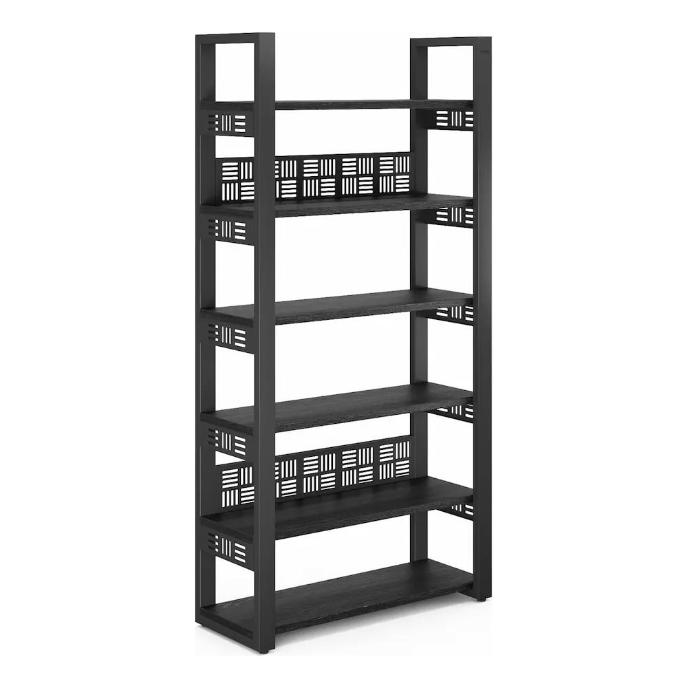 Изображение товара Стеллаж открытый Kobor SO6-80/36, 6 полок black/wood Изображение товара Стеллаж открытый Kobor SO6-80/36, 6 полок black/wood