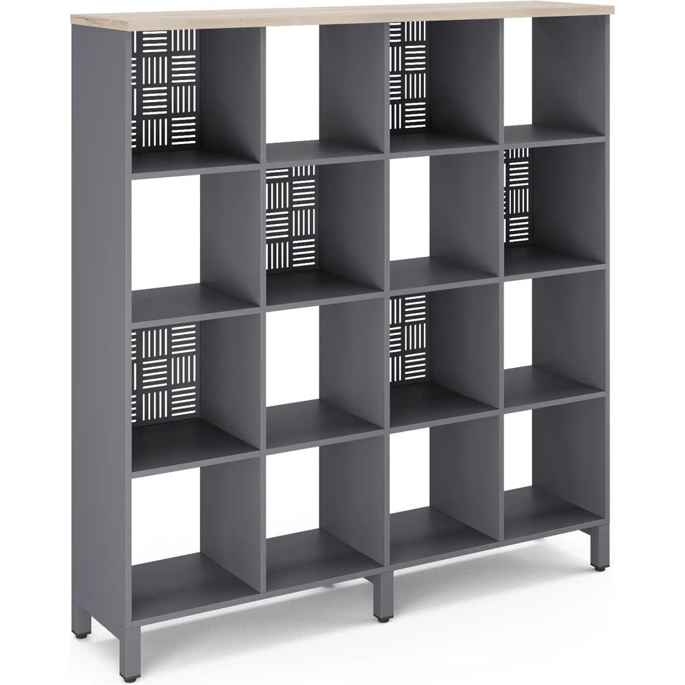 Стеллажная система Kobor SQ-4X4 graphite/natural 220434