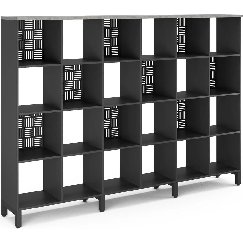 Стеллажная система Kobor SQ-4X6 black/chicago 221539