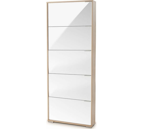 Изображение товара Обувница Венталл Арт Viva-5LW дуб сонома/белое стекло Ven_00041