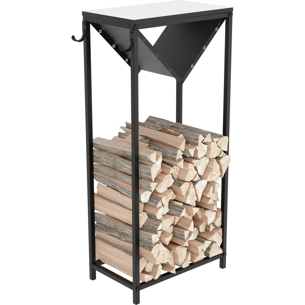 Дровница с полкой MAKE MEBEL ДП 500х300х1100 Белый 9005