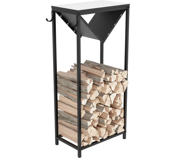 Изображение товара Дровница с полкой MAKE MEBEL ДП 500х300х1100 Белый 9005