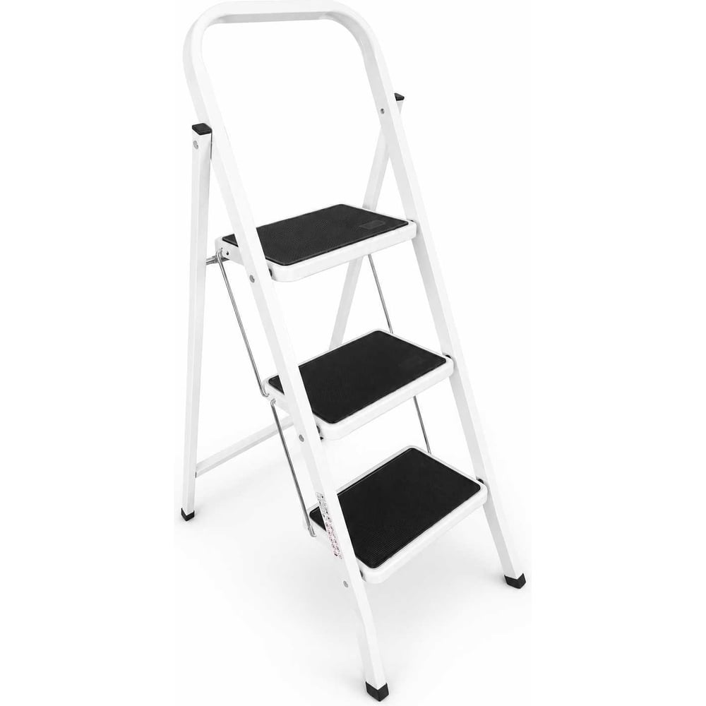 Стремянка с широкими ступенями с антискользящим ковриком LadderBel STR-ST-3WS