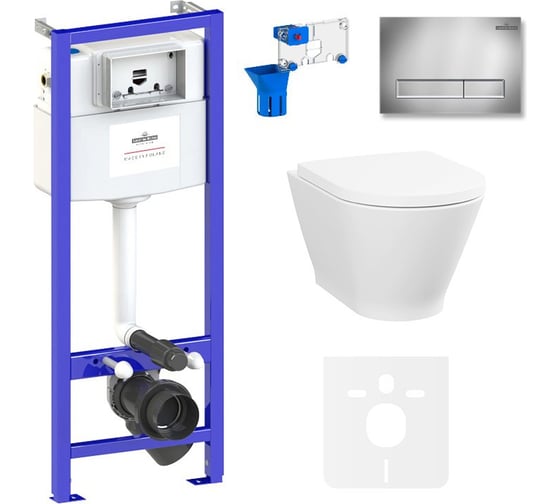 Изображение товара Инсталляция с подвесным унитазом комплект 7 в 1 Lavinia Boho Elegant Rimless 87561089