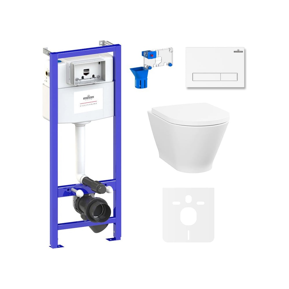 Изображение товара Инсталляция с подвесным унитазом комплект 7 в 1 Lavinia Boho Elegant Rimless