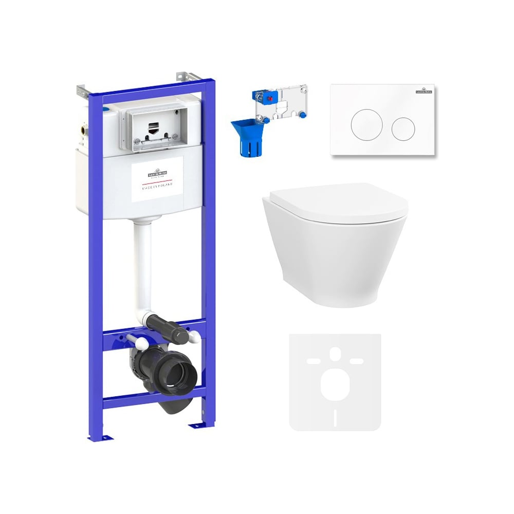 Изображение товара Инсталляция с подвесным унитазом Lavinia Boho Elegant Rimless 87561092