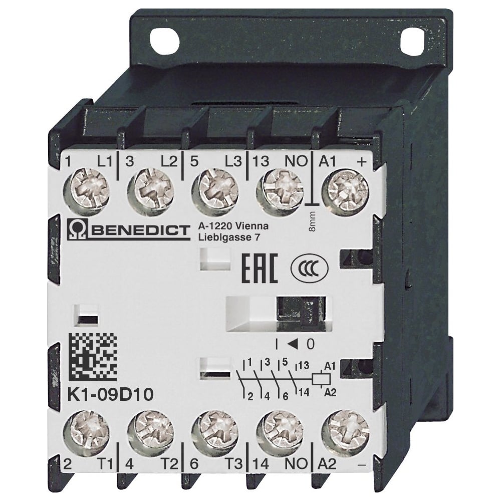 Изображение товара Трехполюсный миниконтактор Benedict K1-09D10 400 PN39875 Изображение товара Трехполюсный миниконтактор Benedict K1-09D10 400 PN39875