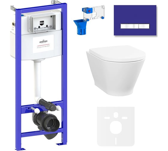 Изображение товара Инсталляция с подвесным унитазом комплект 7 в 1 Lavinia Boho Elegant Rimless 87561102