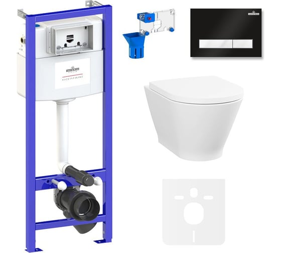 Изображение товара Инсталляция с подвесным унитазом комплект 7 в 1 Lavinia Boho Elegant Rimless 87561103