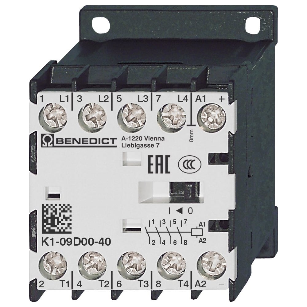 Изображение товара Четырехполюсный миниконтактор Benedict K1-09D00-40 230 PN39925 для промышленной автоматизации