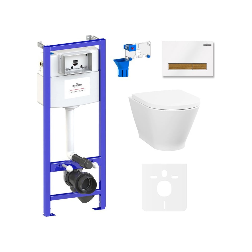 Изображение товара Инсталляция с подвесным унитазом Lavinia Boho Elegant Rimless 7 в 1