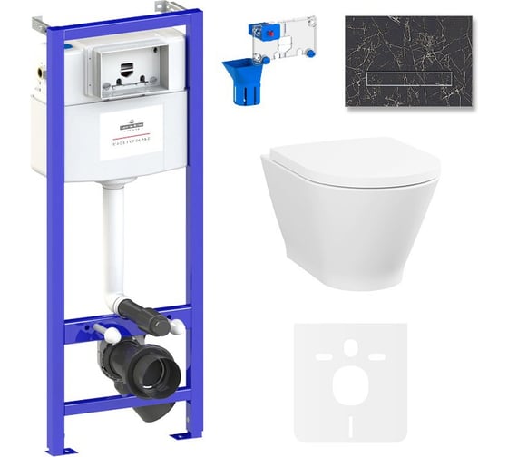 Изображение товара Инсталляция с подвесным унитазом комплект 7 в 1 Lavinia Boho Elegant Rimless 87561113