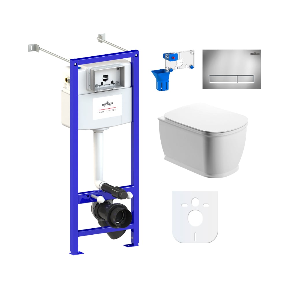 Изображение товара Унитаз Lavinia Bell Pro Rimless 7 в 1 с инсталляцией