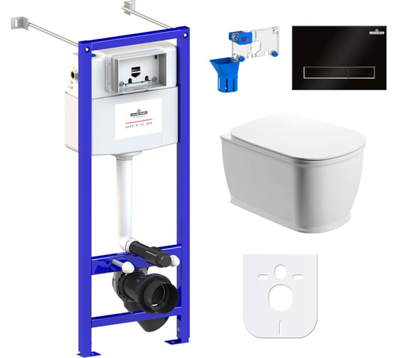 Изображение товара Комплект: инсталляция с унитазом Lavinia Boho Bell Pro Rimless 7 в 1 87050124