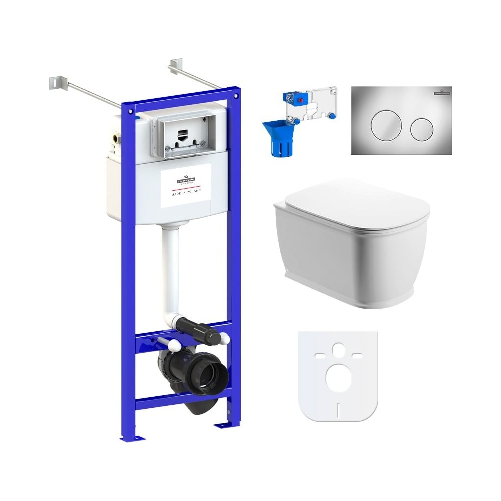 Изображение товара Инсталляция с подвесным унитазом Lavinia Boho Bell Pro Rimless комплект 7 в 1