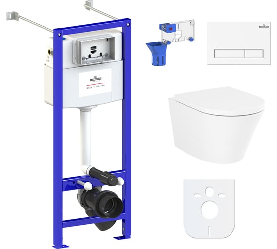 Изображение товара Комплект: инсталляция с унитазом Lavinia Boho Biore Compacto Rimless 7 в 1 87050169