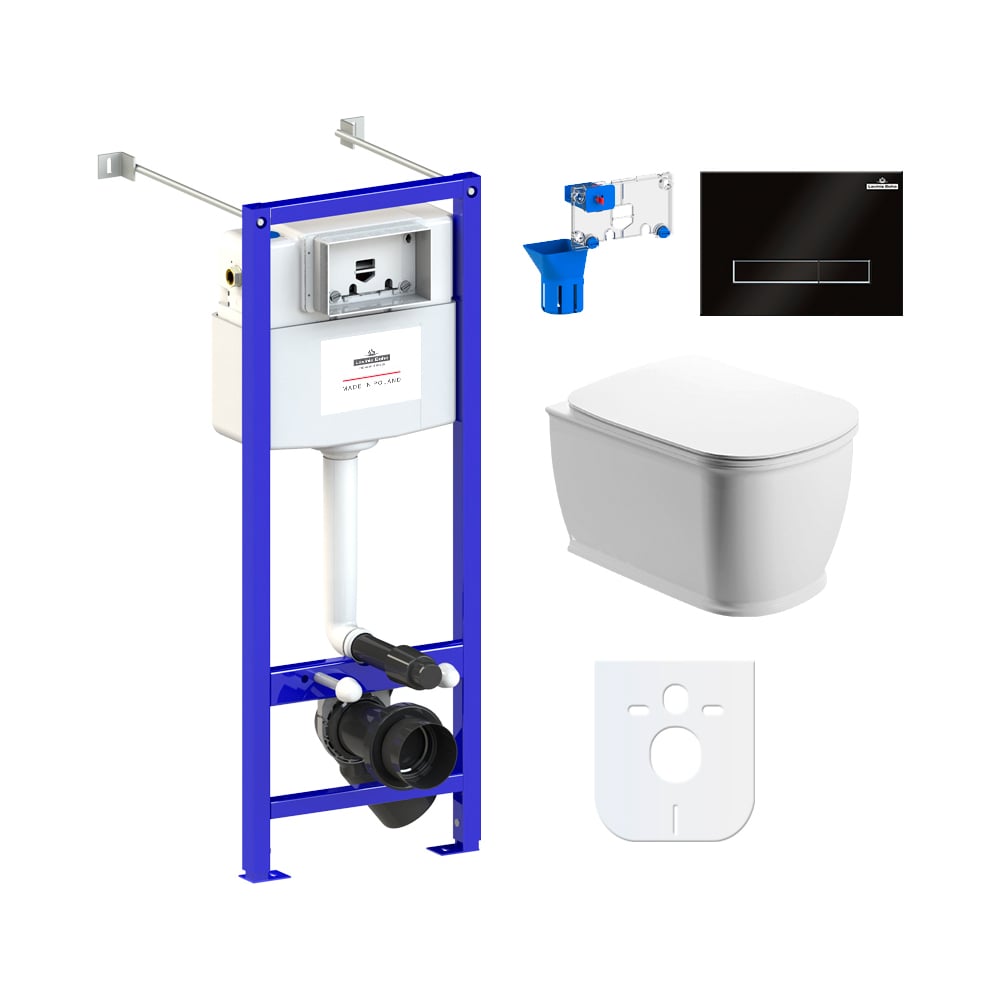 Изображение товара Комплект: инсталляция с унитазом Lavinia Boho Bell Pro Rimless 7 в 1 87050130